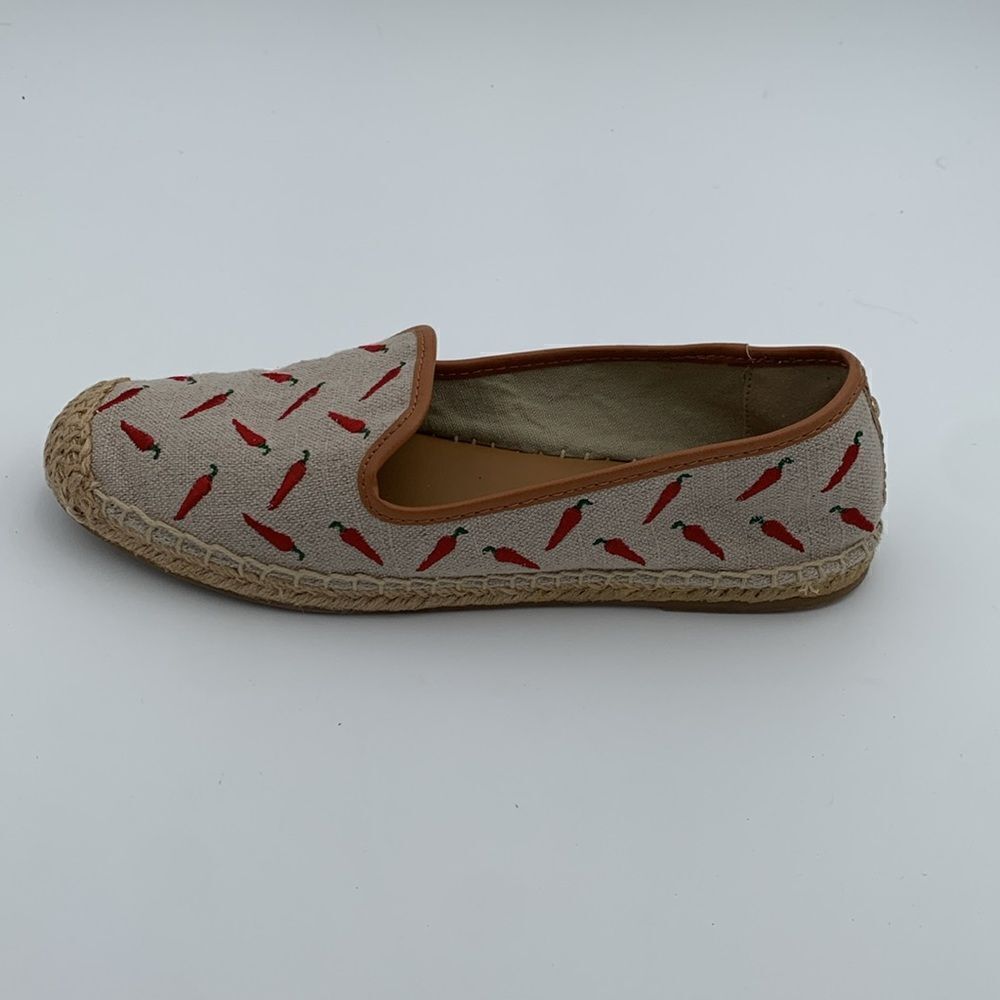 GH Bass Co chili pepper embroidered slip on espadrilles flats size 8.5 - Picture 7 of 11